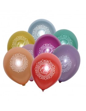 5 ballons colorés EID MUBARAK